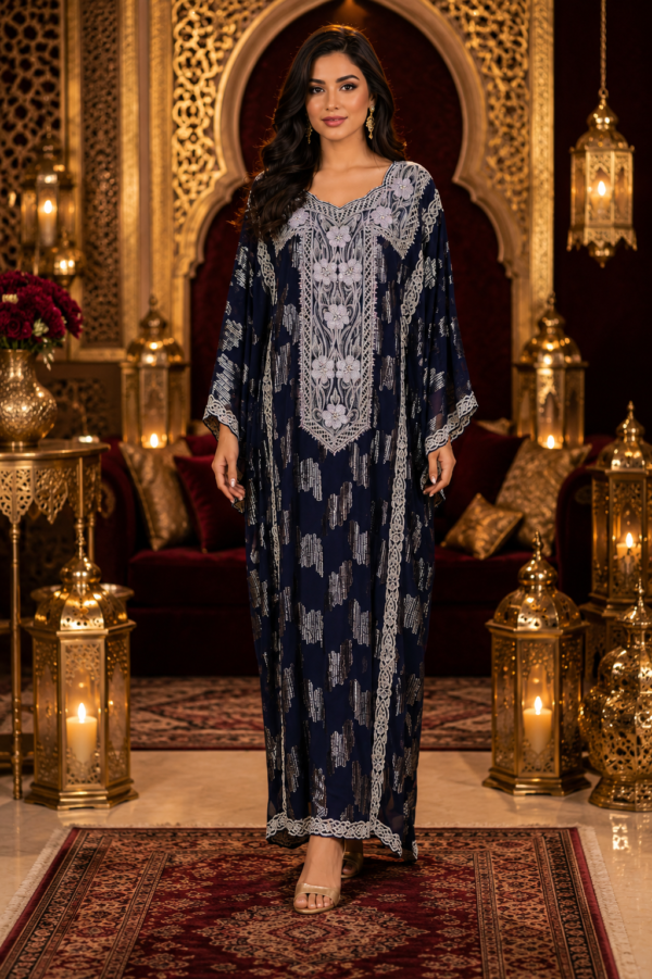 Midnight Sapphire Couture Kaftan