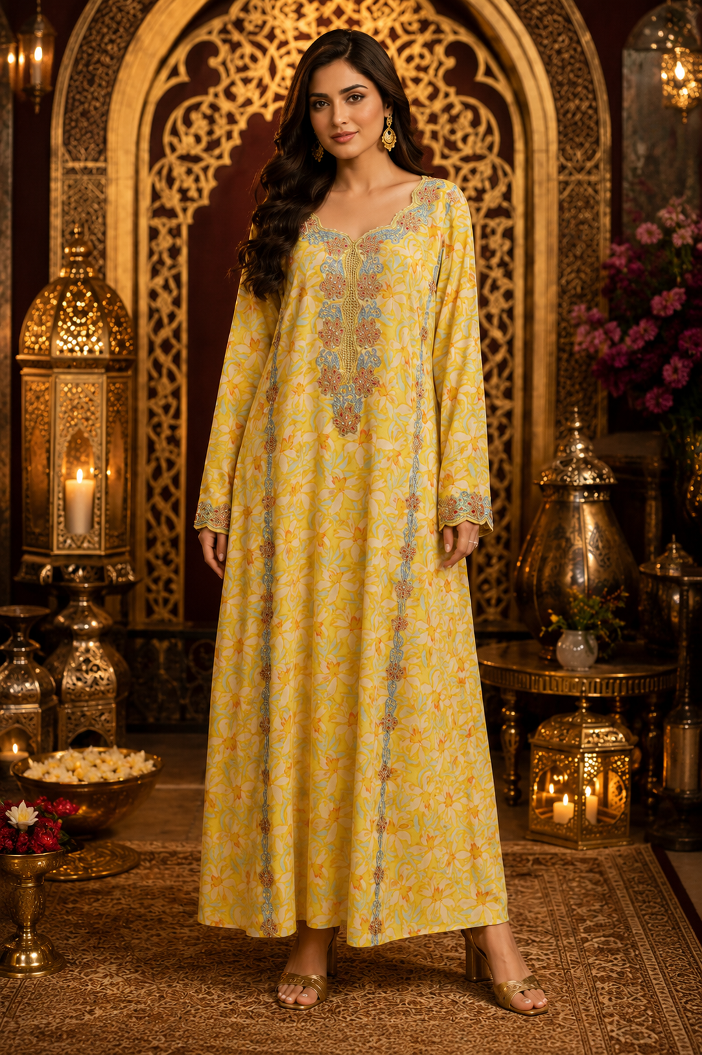 Golden Sunflower Grace Kaftan - Image 5