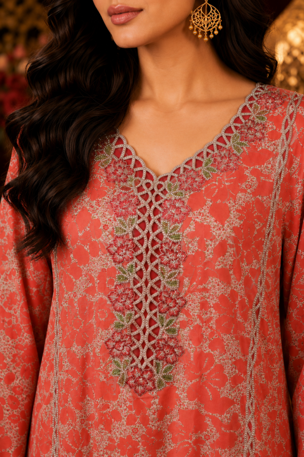 coral blossom kaftan