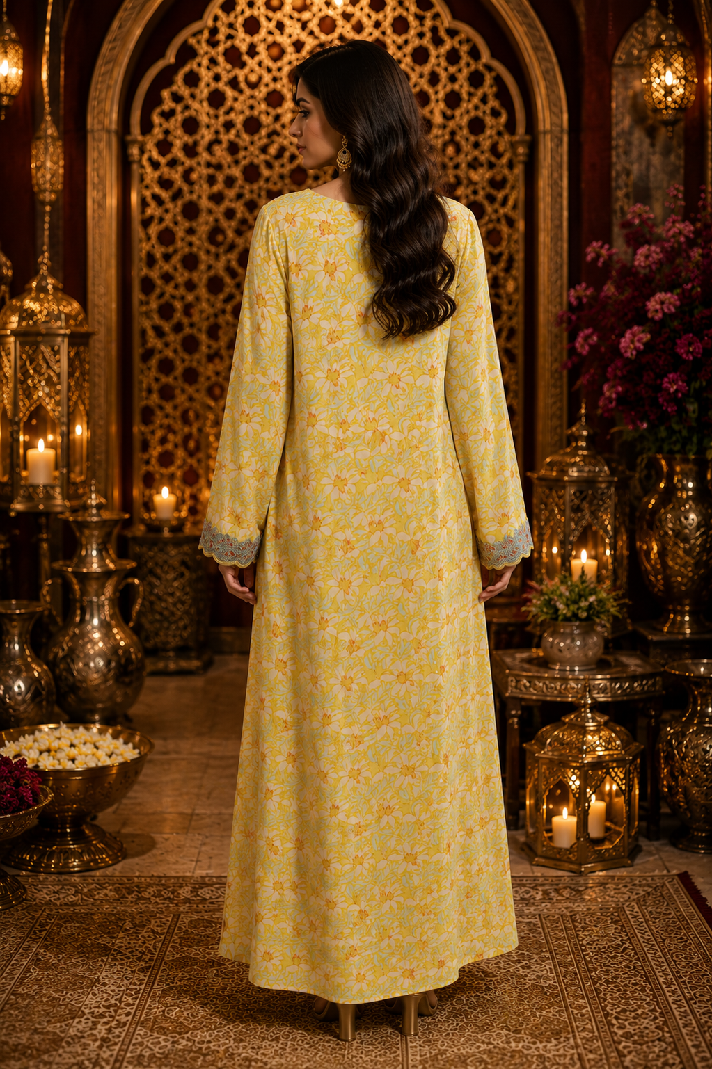 Golden Sunflower Grace Kaftan - Image 4