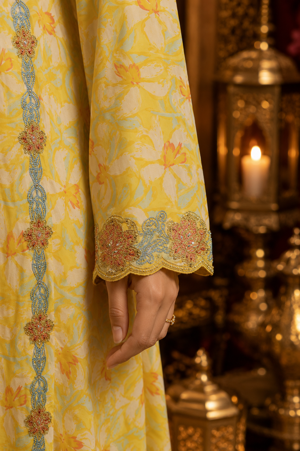 Golden Sunflower Grace Kaftan - Image 3