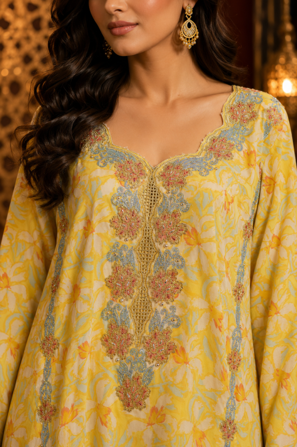 golden sunflower kaftan