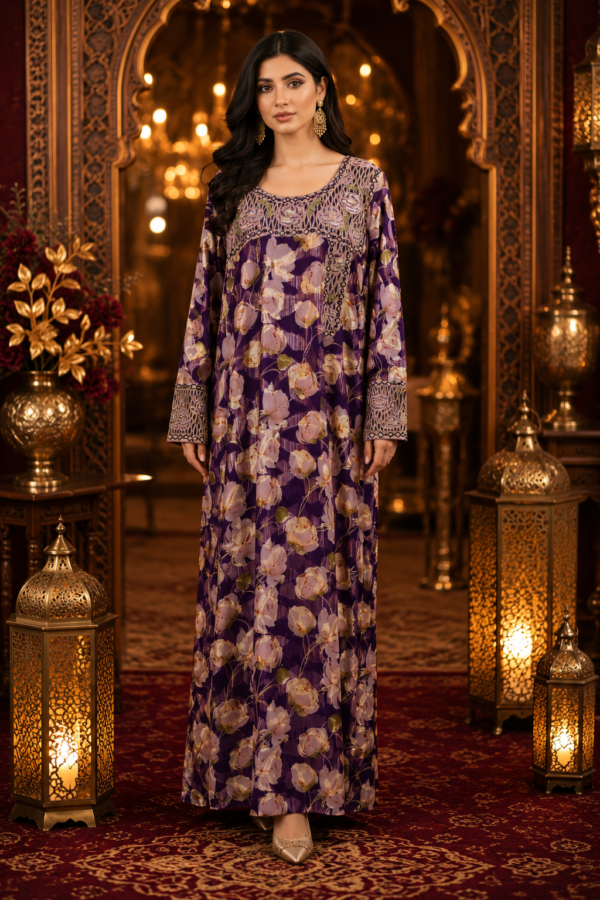 Amethyst Blossom Elegance Kaftan