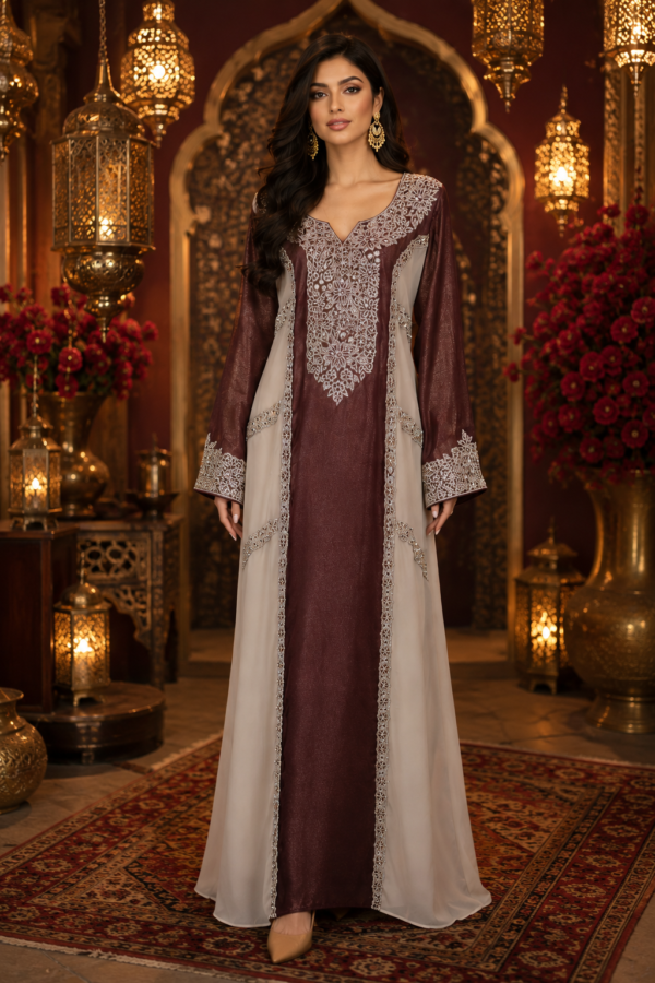 Burgundy Pearl Royale Kaftan