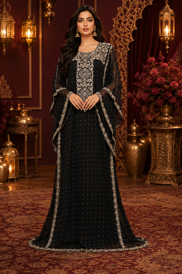 Midnight Royale Embroidered Kaftan