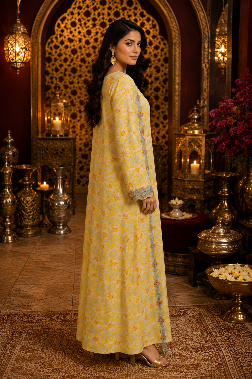 Golden Sunflower Grace Kaftan - Image 2