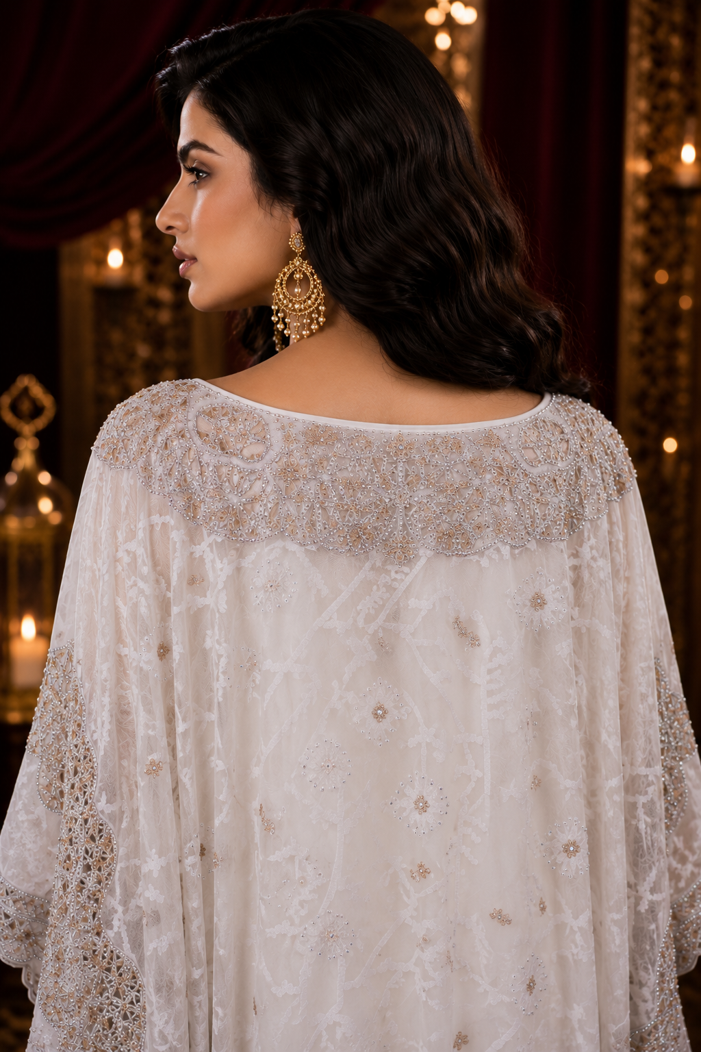 Ivory Majesty Embroidered Kaftan - Image 2